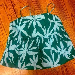 Free Assembly two piece shorts outfit. Turquoise and kelly green cotton.